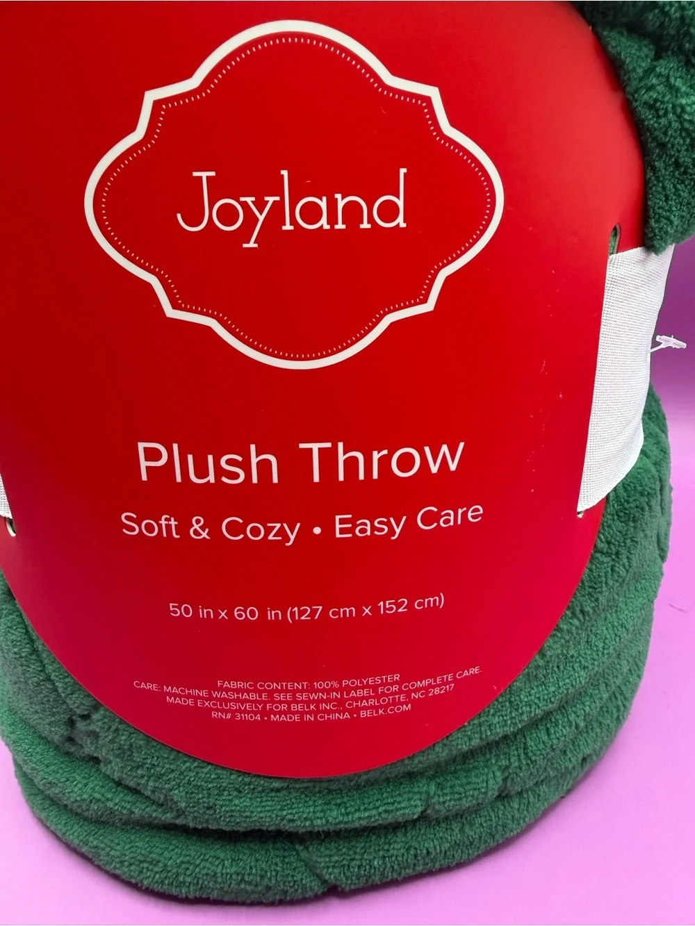 Joyland Plush Throw - Forest Green